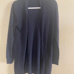 GAP Black Cardigan Sweater with Open Front and Long Sleeves
